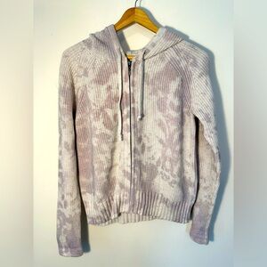 KINROSS Splash Print Hoodie - Champagne- Zip-up - Size XS